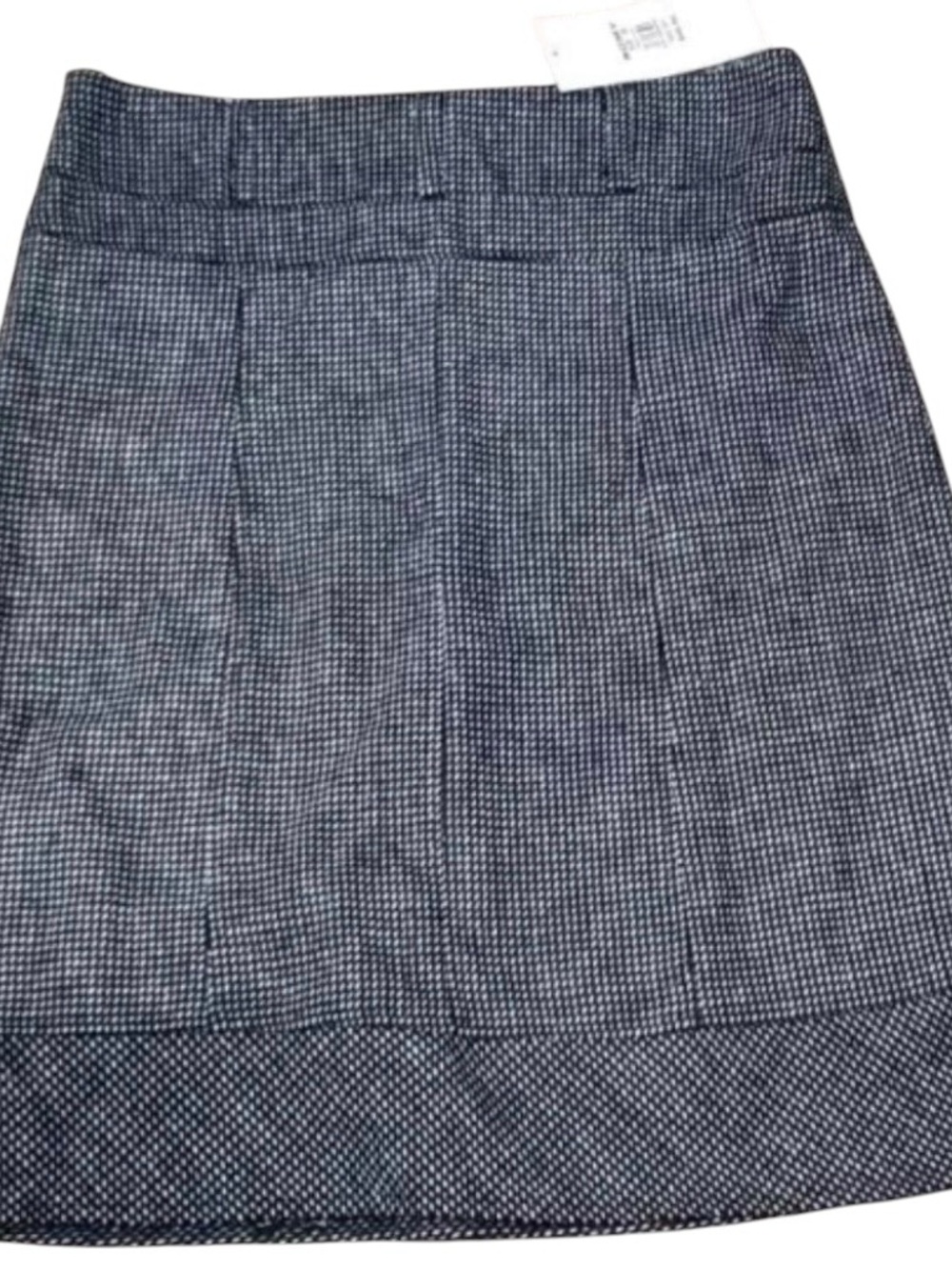 Romy Navy and Gray Textured A-Line Skirt